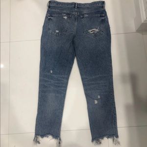 Free People light wash ripped jeans